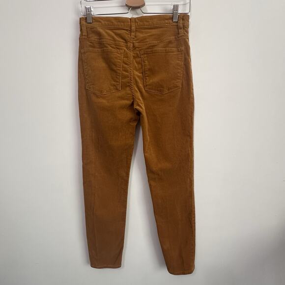 J Crew 9” High Rise Skinny Corduroy Pants 27 Button Fly Mustard Gold Stretch - Picture 7 of 10